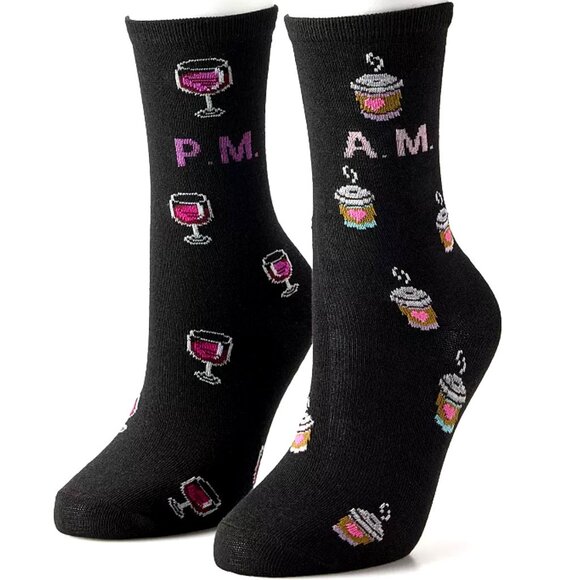 Accessories - AM Coffee PM Wine Socks